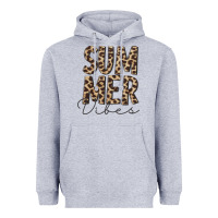 Heather Grey summer vibes leopard Heavyweight Hoodie - CowCowDesign