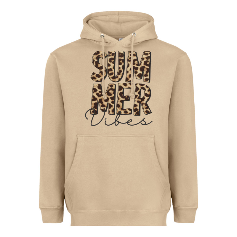 Summer Vibes Leopard Heavyweight Hoodie by CowCowDesign | Teevron
