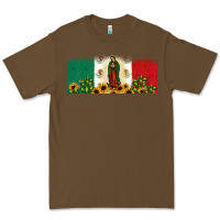 Cacao lady of guadalupe mexican flag Premium Tee - JahusDesignShop