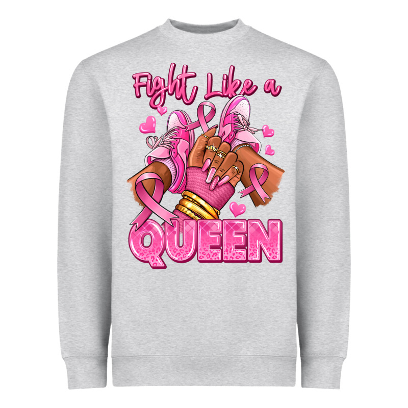 Survivor Queen Breast Cancer Afro Girl Sneakers Heavyweight Sweatshirt by RanaPortraitStore | Teevron