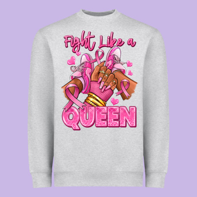 Survivor Queen Breast Cancer Afro Girl Sneakers Heavyweight Sweatshirt Designed By Ranaportraitstore