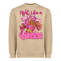 Mushroom Survivor queen Breast Cancer afro girl sneakers Heavyweight Sweatshirt - RanaPortraitStore