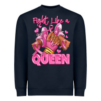 Navy Survivor queen Breast Cancer afro girl sneakers Heavyweight Sweatshirt - RanaPortraitStore
