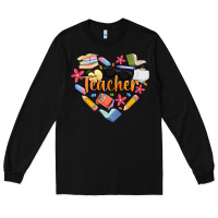 Black teacher heart Long Sleeve Tee - Artiststas