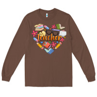 Chestnut teacher heart Long Sleeve Tee - Artiststas