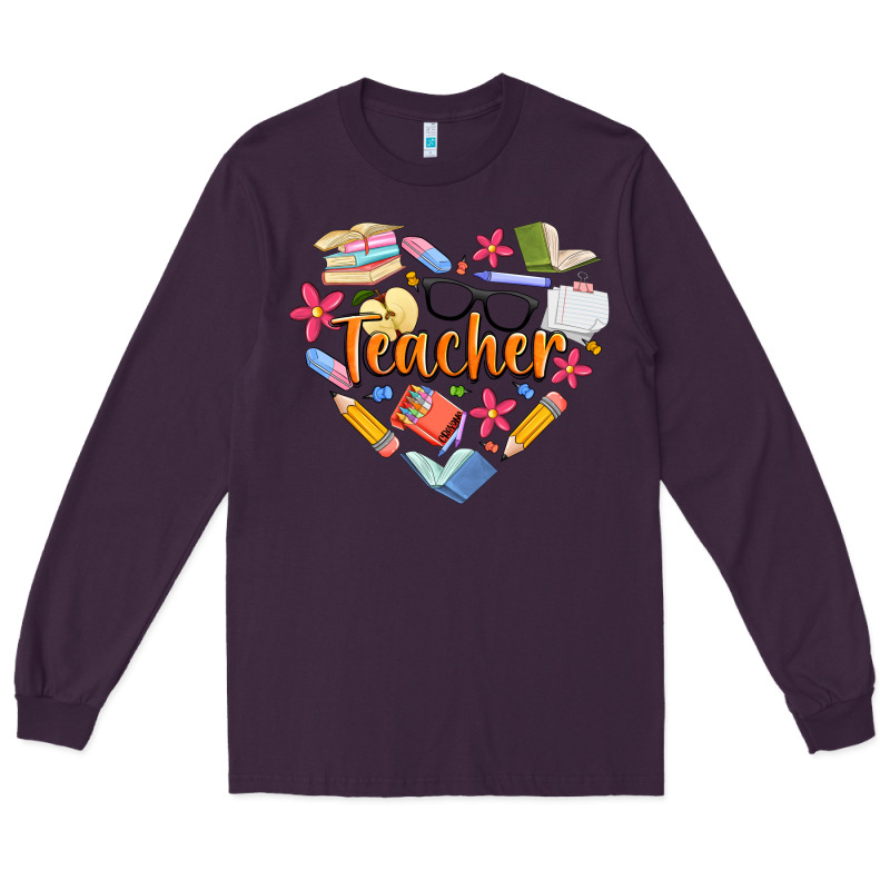 Teacher Heart Long Sleeve Tee by Artiststas | Teevron