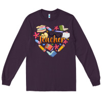Plum teacher heart Long Sleeve Tee - Artiststas