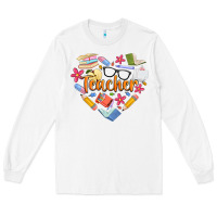 White teacher heart Long Sleeve Tee - Artiststas