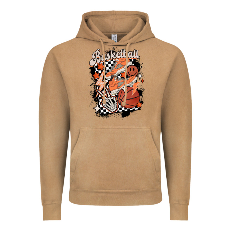 Checkered Retro Basketball Vintage Hoodie by MaliasSmallBusiness | Teevron