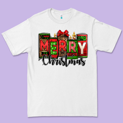 Merry Christmas License Plate Letters Premium Tee Designed By Jasminsmagicworld