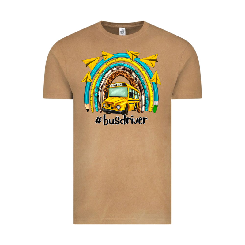 Bus Driver Rainbow Vintage Tee by NancyCooperArtShop | Teevron