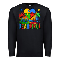 Black different is beautiful autism Premium Sweatshirt - OliviaCreatesArt