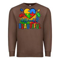 Chestnut different is beautiful autism Premium Sweatshirt - OliviaCreatesArt