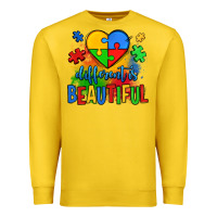 Lemon different is beautiful autism Premium Sweatshirt - OliviaCreatesArt