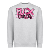 Heather Grey Fu*ck Cancer Heavyweight Sweatshirt - RanaPortraitStore