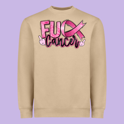 Fu*ck Cancer Heavyweight Sweatshirt Designed By Ranaportraitstore