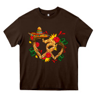 Chocolate Brown Churros with love and sombrero Heavy Core Tee - AdoDesignShop