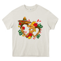 Cream Churros with love and sombrero Heavy Core Tee - AdoDesignShop