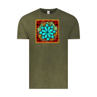 Vintage Olive gemstone cactus christmas coaster Vintage Tee - JahusDesignShop