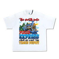 White thr north pole polar express admit one round trip Urban Heavy Tee - MaliasSmallBusiness