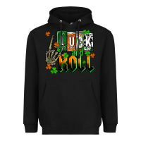 Black St. Patrick's Luck and roll Heavyweight Hoodie - OliviaCreatesArt