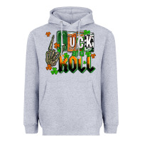 Heather Grey St. Patrick's Luck and roll Heavyweight Hoodie - OliviaCreatesArt