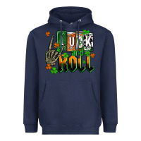 Navy St. Patrick's Luck and roll Heavyweight Hoodie - OliviaCreatesArt