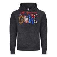 Vintage Black all american girl Vintage Hoodie - NancyCooperArtShop