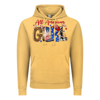 Vintage Mustard all american girl Vintage Hoodie - NancyCooperArtShop