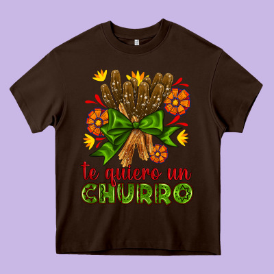 Te Gueiro Un Churro Heavy Core Tee Designed By Adodesignshop