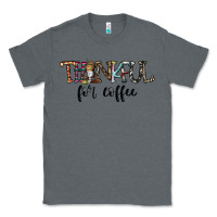Charcoal Heather thankful for coffee Classic Tee - CowhideDigitalArt
