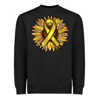Black Child Cancer Awareness Sunflower Heavyweight Sweatshirt - RanaPortraitStore