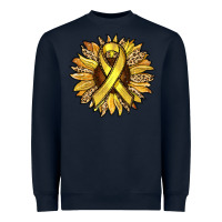 Child Cancer Awareness Sunflower Heavyweight Sweatshirt | Teevron