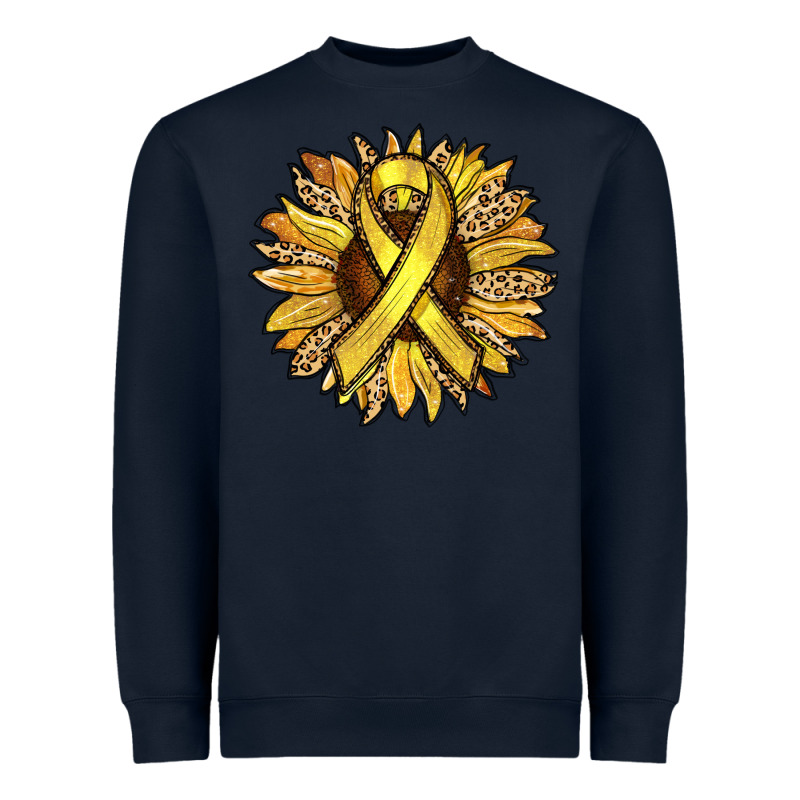 Child Cancer Awareness Sunflower Heavyweight Sweatshirt by RanaPortraitStore | Teevron