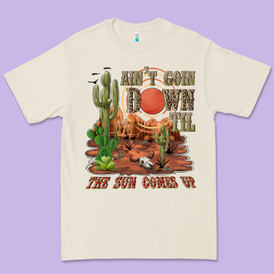 Aintgoin Down Til The Sun Comes Up Desert Premium Tee Designed By Nancycooperartshop