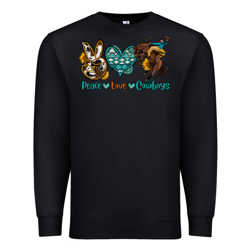 Peace Love Cowboys Premium Sweatshirt by OliviaCreatesArt | Teevron