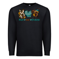 Black peace love cowboys Premium Sweatshirt - OliviaCreatesArt