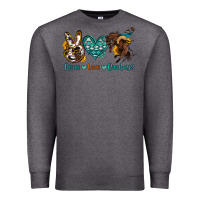 Charcoal Heather peace love cowboys Premium Sweatshirt - OliviaCreatesArt