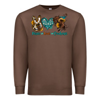 Chestnut peace love cowboys Premium Sweatshirt - OliviaCreatesArt