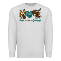 Dove Grey peace love cowboys Premium Sweatshirt - OliviaCreatesArt