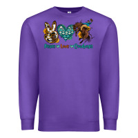 Purple peace love cowboys Premium Sweatshirt - OliviaCreatesArt