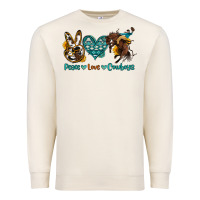 Sandshell peace love cowboys Premium Sweatshirt - OliviaCreatesArt