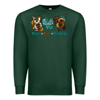 Sports Green peace love cowboys Premium Sweatshirt - OliviaCreatesArt