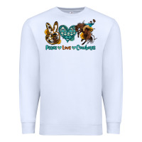 White peace love cowboys Premium Sweatshirt - OliviaCreatesArt