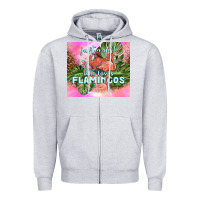 Heather Grey just a girl who loves flamingo Zipper Hoodie - TumblerDesignByShophia