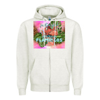 Oatmeal Heather just a girl who loves flamingo Zipper Hoodie - TumblerDesignByShophia