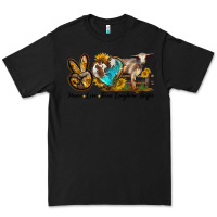 Black peace love longhorn heifer Premium Tee - LillyAllenDesigns