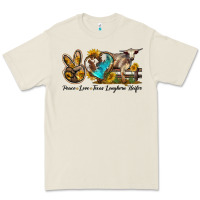 Bone peace love longhorn heifer Premium Tee - LillyAllenDesigns