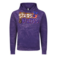 Cloud Purple stars and stripes Vintage Hoodie - NancyCooperArtShop