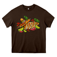 Chocolate Brown mexican elote corn sombrero lime and  cactus Heavy Core Tee - AdoDesignShop